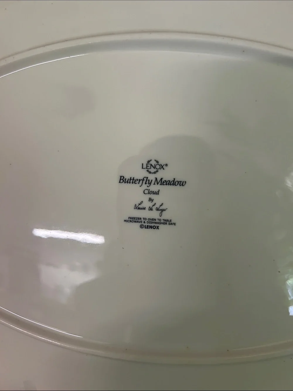 Lenox Butterfly Meadow Cloud Ceramic Serving Platter - 11.5 X 16 Vintage